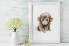 Cute Baby Monkey Clipart Bundle - CraftNest - Digital Crafting and Art