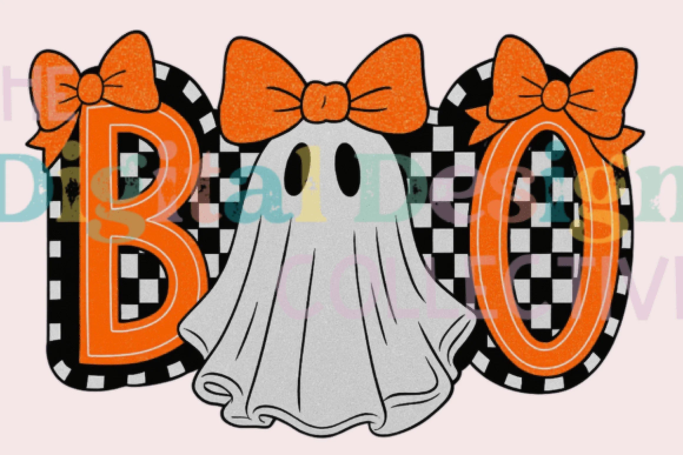 Cute Boo Ghost Coquette Halloween Clipart Bundle - CraftNest - Digital Crafting and Art
