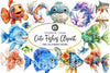 Cute Fishes Clipart Bundle