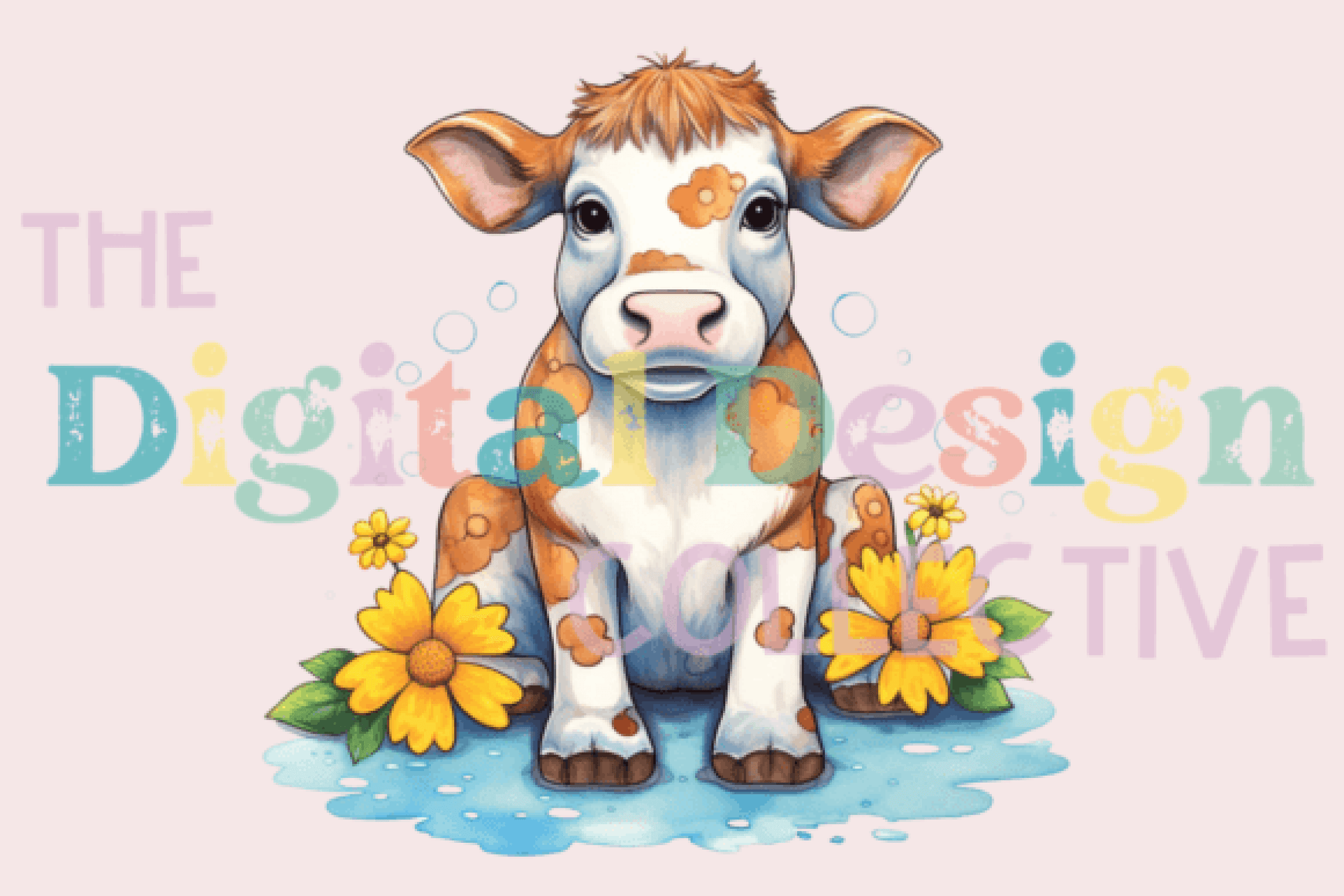Adorable Floral Spring Cow Clipart Bundle - CraftNest - Digital Crafting and Art