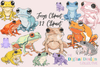 Cute Frogs Clipart Bundle