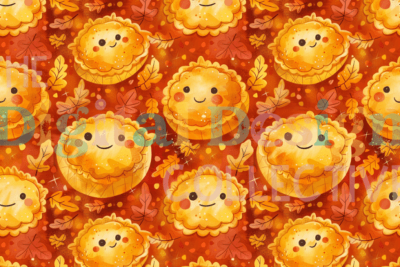 Kawaii Fall Autumn Digital Paper - CraftNest - Digital Crafting and Art