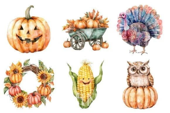 Cute Autumn Farmhouse Nursery Clipart Bundle - CraftNest - Digital Crafting and Art