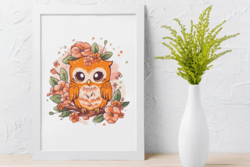 Adorable Orange Owl Clipart Bundle - CraftNest - Digital Crafting and Art