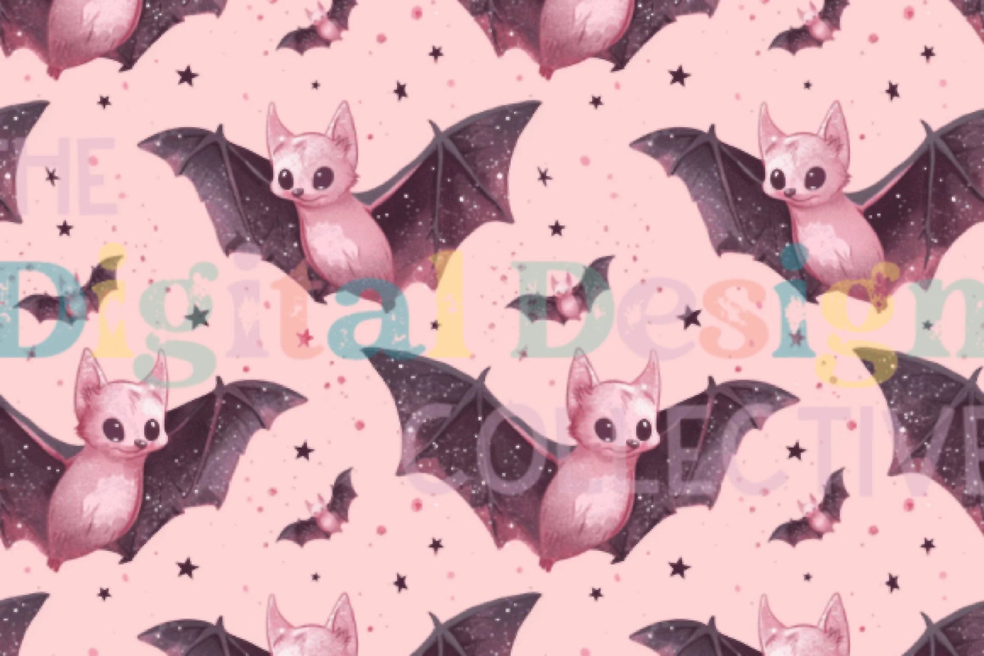 Cute Spooky Bats Seamless Digital Paper - CraftNest - Digital Crafting and Art
