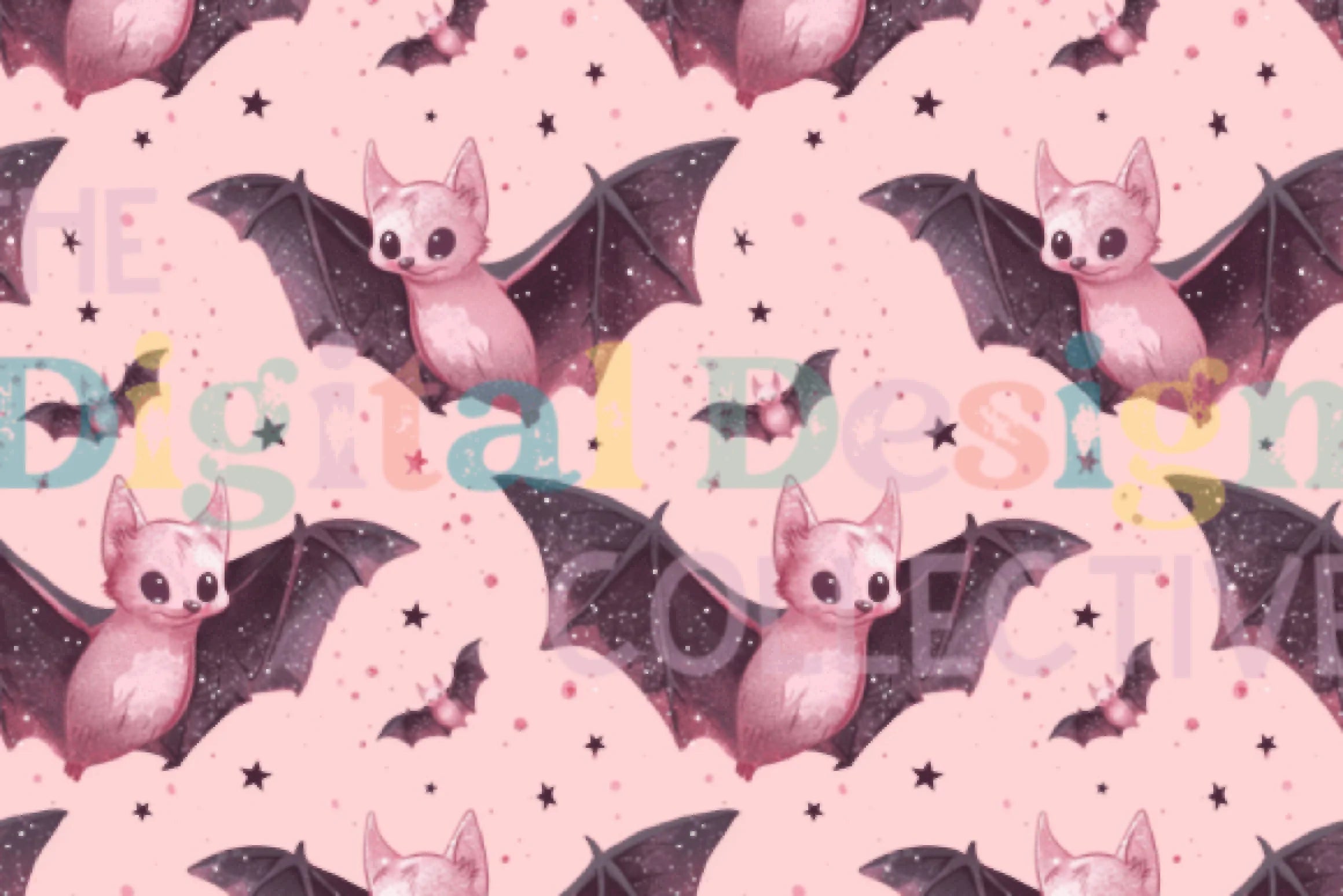 Cute Spooky Bats Seamless Digital Paper - CraftNest - Digital Crafting and Art