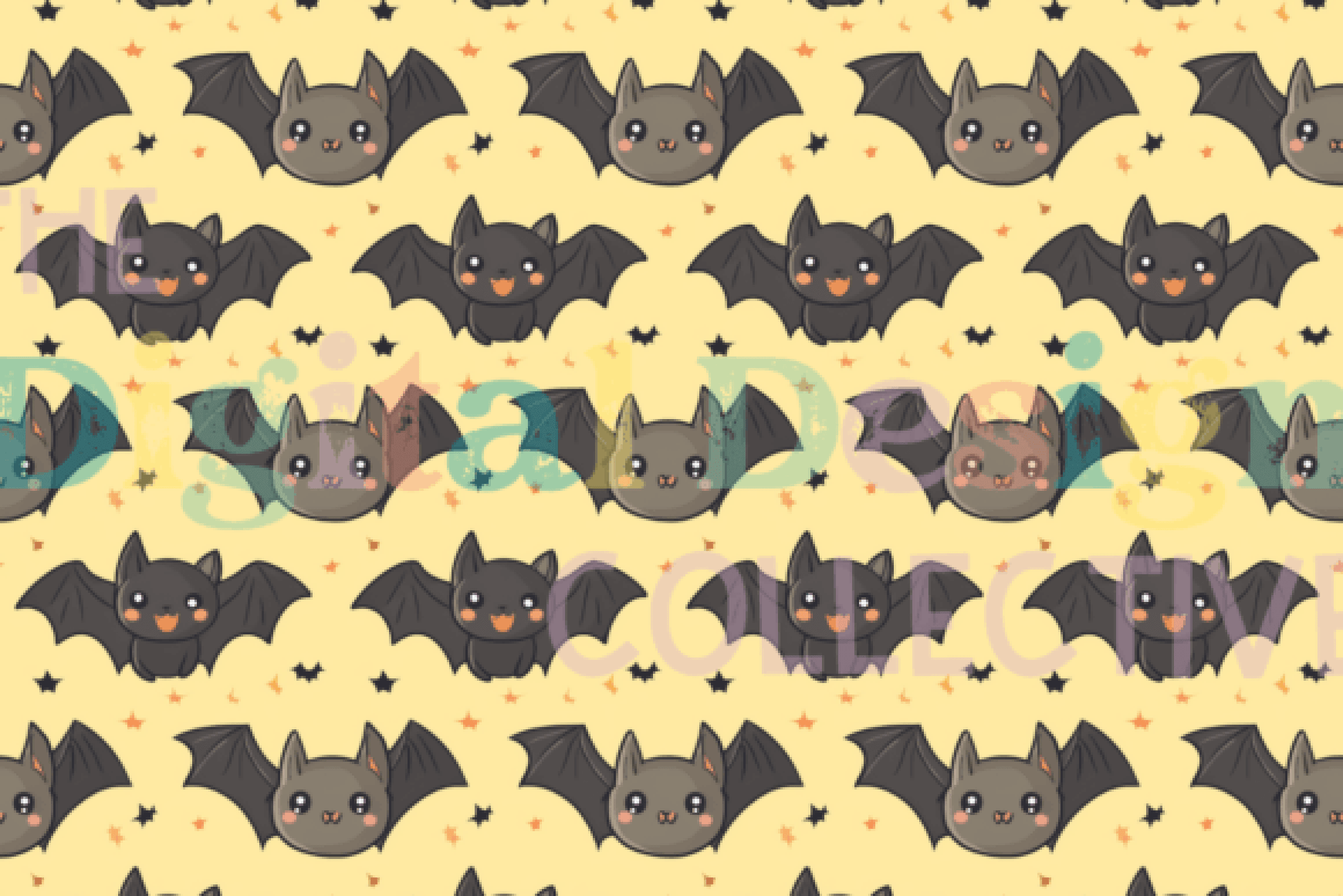 Cute Spooky Bats Seamless Digital Paper - CraftNest - Digital Crafting and Art