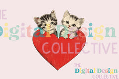 Vintage Cute Valentine's Cat Clipart Bundle - CraftNest - Digital Crafting and Art