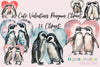 Adorable Valentine's Penguin Clipart Bundle
