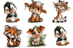 Cute Animals Clipart Bundle - CraftNest - Digital Crafting and Art