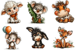 Cute Animals Clipart Bundle - CraftNest - Digital Crafting and Art
