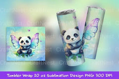 Cute Baby Panda Tumbler Wrap - CraftNest - Digital Crafting and Art