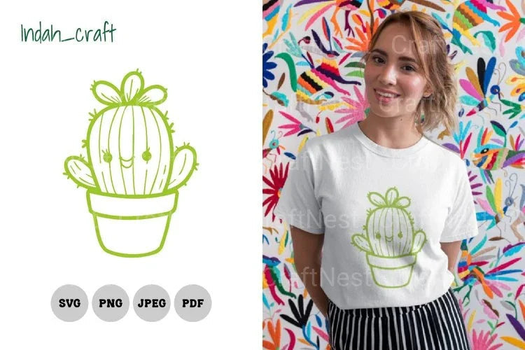 Kawaii Cactus SVG Bundle - CraftNest - Digital Crafting and Art