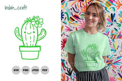 Kawaii Cute Cactus SVG Bundle - CraftNest - Digital Crafting and Art