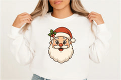 Cute Cartoon Santa Claus Face Clipart Bundle - CraftNest - Digital Crafting and Art