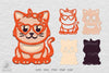 Cute Cat 3D Layered Design Clipart Bundle