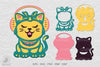 Cute Cat 3D Papercut Clipart Bundle