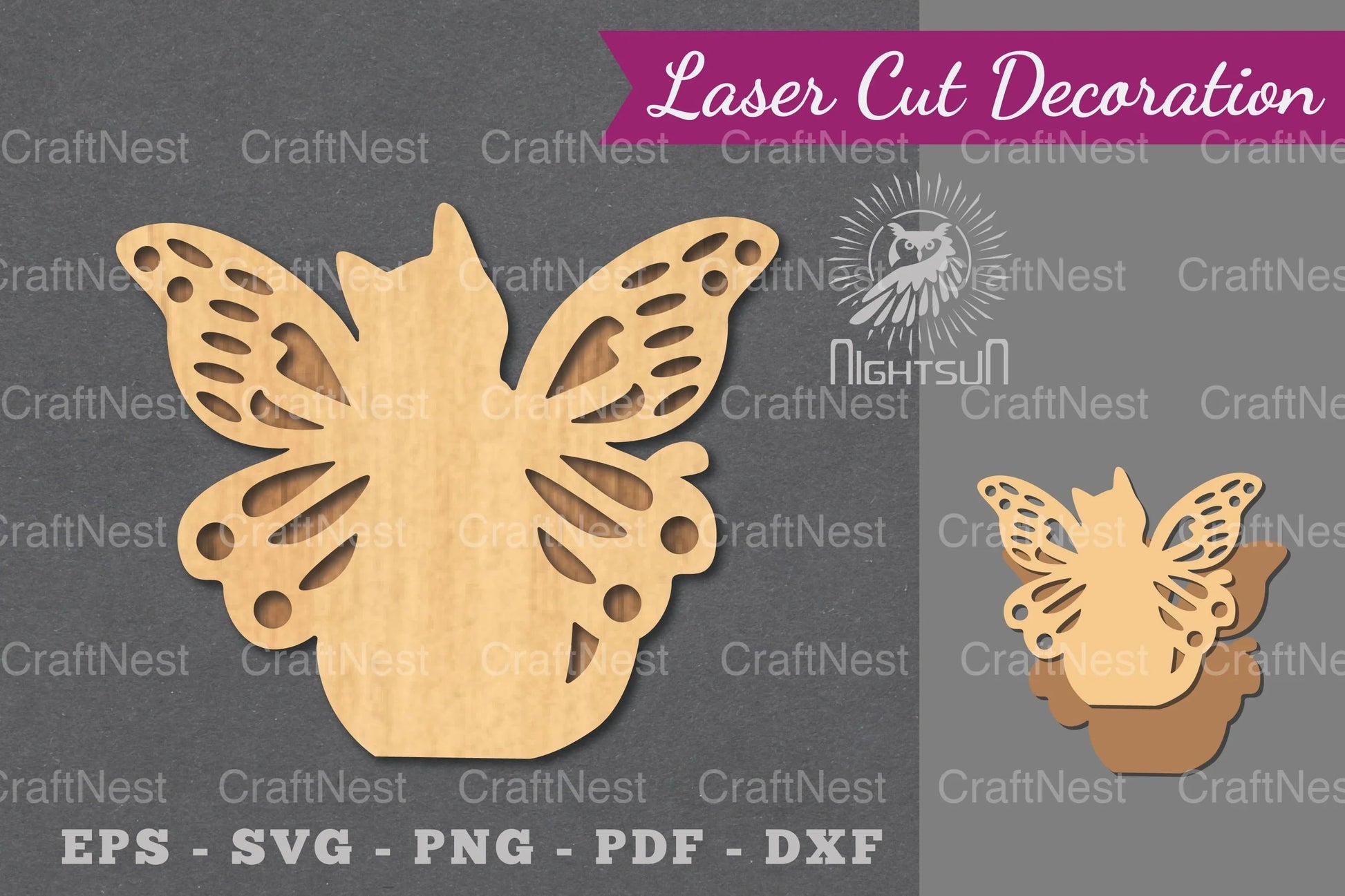 Cute Cat Laser Cut Decoration Clipart Bundle - CraftNest - Digital Crafting and Art
