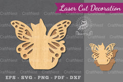 Cute Cat Laser Cut Decoration Clipart Bundle - CraftNest - Digital Crafting and Art