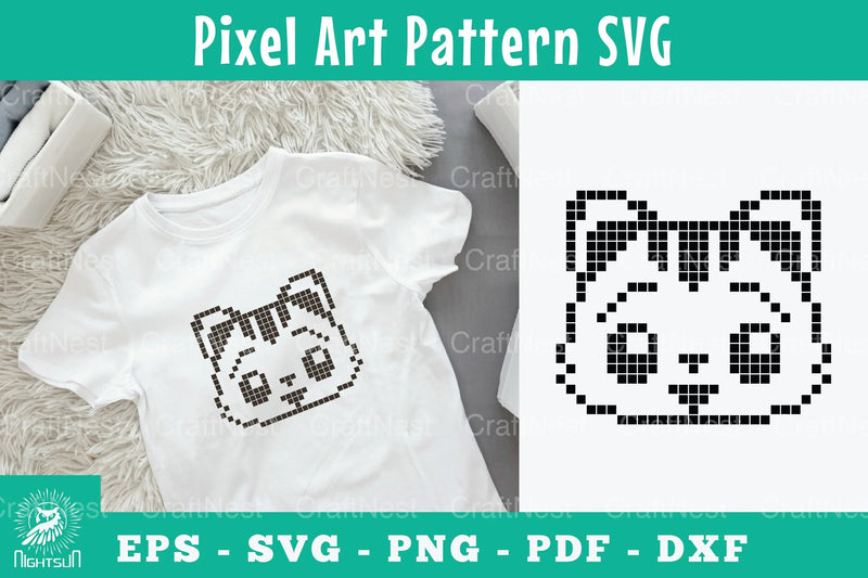 Cute Cat Pixel Art Pattern Clipart Bundle - CraftNest - Digital Crafting and Art