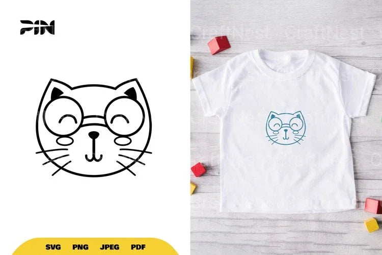 Kawaii Cute Cat SVG Bundle - CraftNest - Digital Crafting and Art