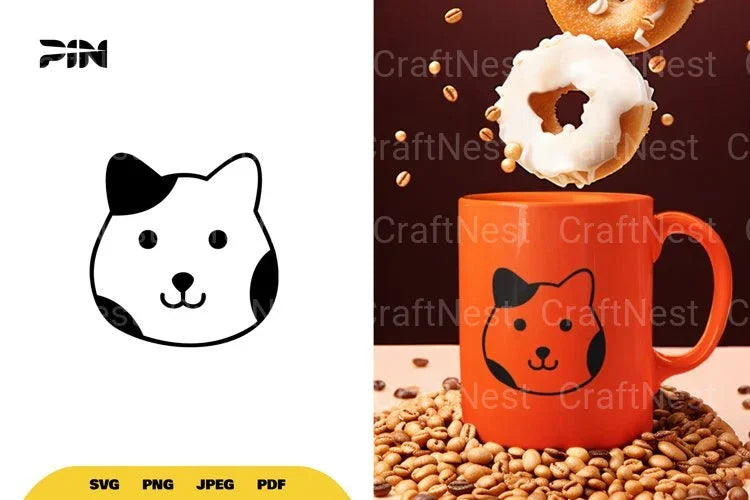 Kawaii Cute Cat SVG Bundle - CraftNest - Digital Crafting and Art