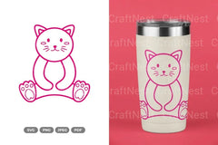 Cute Cat Nursery Doodle Clipart Bundle - CraftNest - Digital Crafting and Art