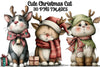 Cute Christmas Cat Clipart Bundle