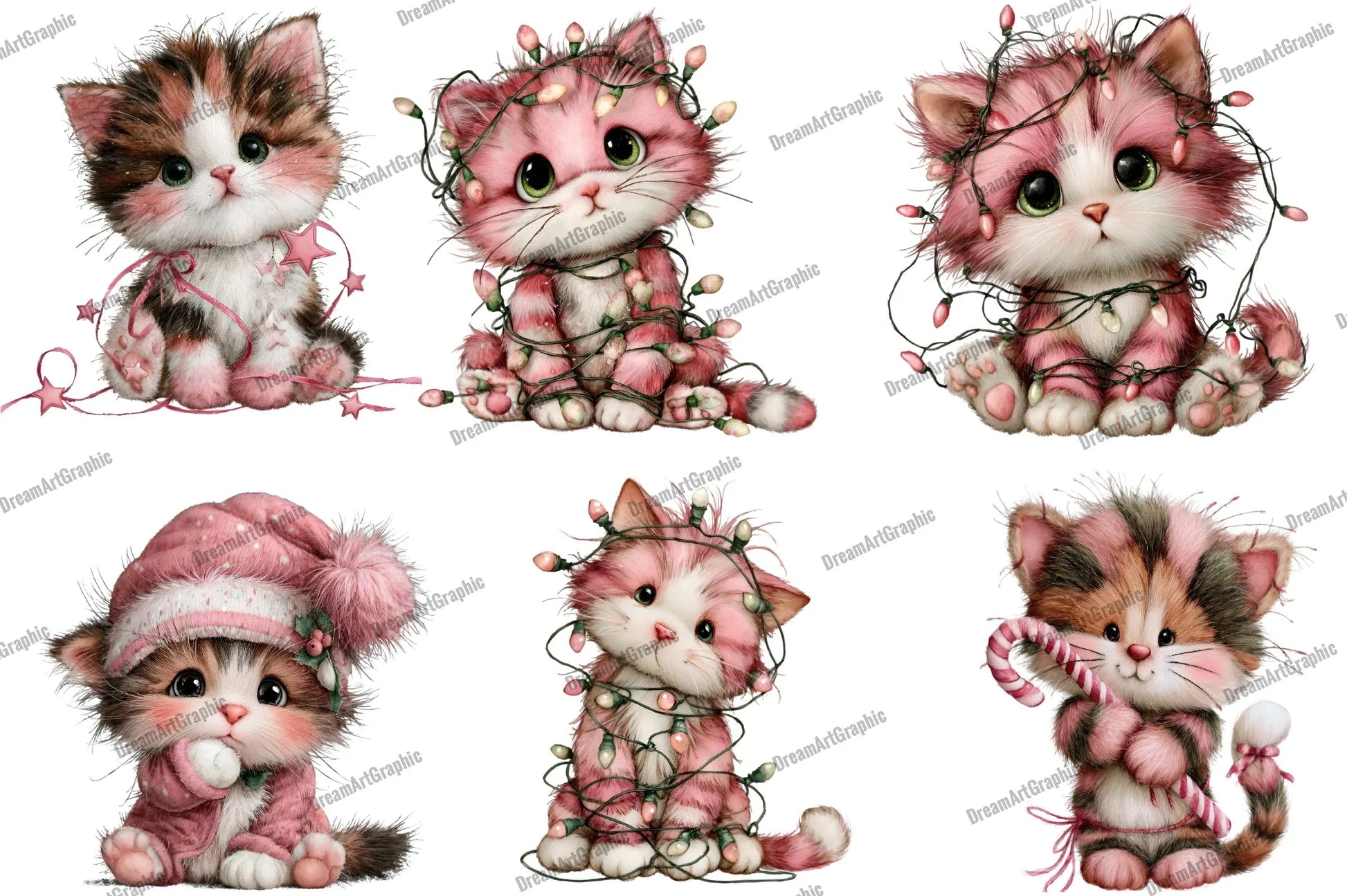 Cute Christmas Cat Clipart Bundle - CraftNest - Digital Crafting and Art