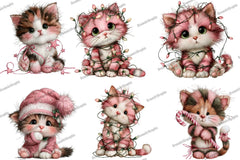 Cute Christmas Cat Clipart Bundle - CraftNest - Digital Crafting and Art