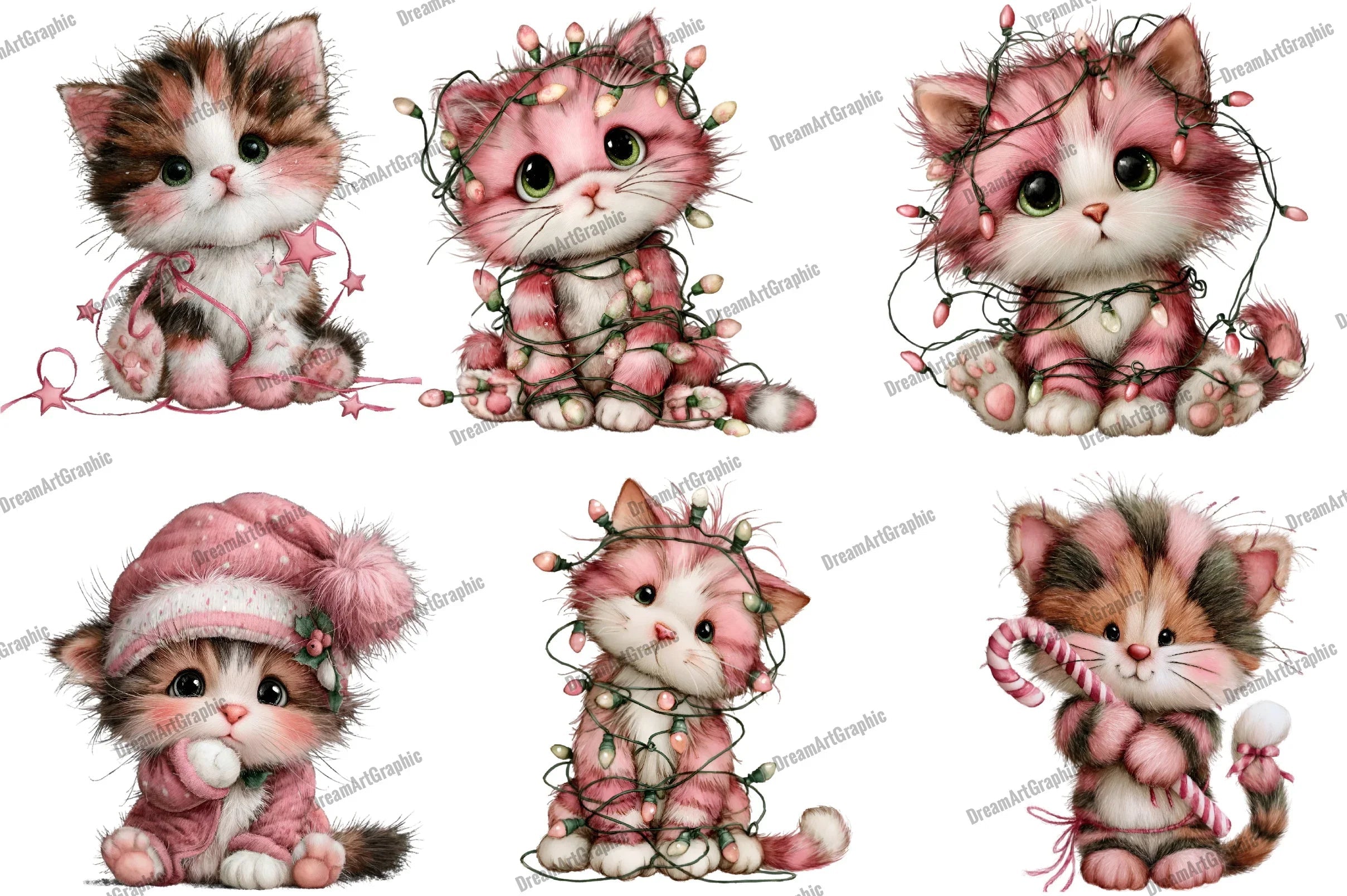 Cute Christmas Cat Clipart Bundle - CraftNest - Digital Crafting and Art