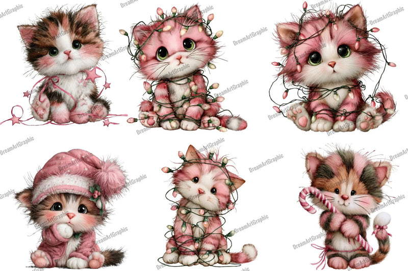 Cute Christmas Cat Clipart Bundle - CraftNest - Digital Crafting and Art