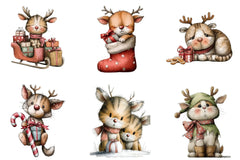 Cute Christmas Cat Clipart Bundle - CraftNest - Digital Crafting and Art