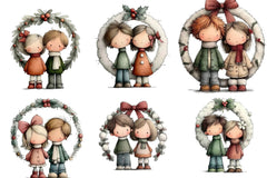 Cute Christmas Couple Clipart Bundle - CraftNest - Digital Crafting and Art