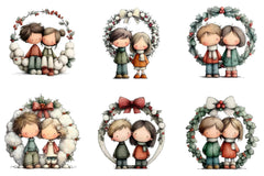Cute Christmas Couple Clipart Bundle - CraftNest - Digital Crafting and Art