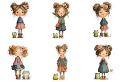 Cute Christmas Girl Clipart Bundle - CraftNest - Digital Crafting and Art