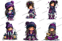 Cute Christmas Girl Clipart Bundle - CraftNest - Digital Crafting and Art