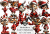 Cute Christmas Reindeer Clipart Bundle