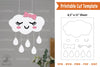 Cute Clouds Papercut Template Bundle
