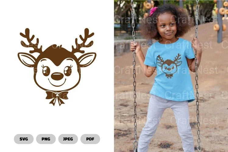 Cute Deer Head Clipart Bundle - CraftNest - Digital Crafting and Art