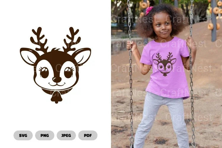 Cute Deer Head Clipart Bundle - CraftNest - Digital Crafting and Art