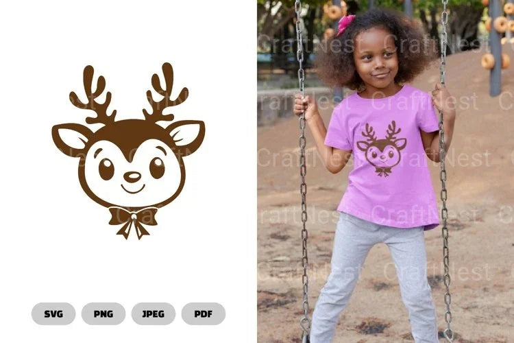 Cute Deer Head SVG Bundle - CraftNest - Digital Crafting and Art