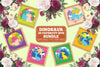 Cute Dinosaur 3D Layered Papercut Clipart Bundle