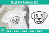Cute Dog Pixel Art Pattern Clipart Bundle