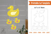Cute Duck Papercut Template Clipart Bundle