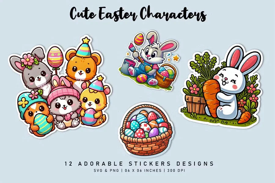 Cute Easter Characters