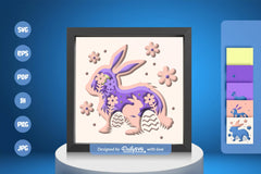 Cute Easter Bunny Papercut SVG Bundle for Easter Eggs - CraftNest - Digital Crafting and Art