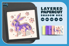 Cute Easter Bunny Papercut SVG Bundle for Easter Eggs - CraftNest - Digital Crafting and Art