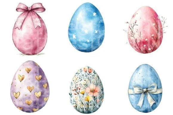 Cute Easter Eggs Clipart Bundle - CraftNest - Digital Crafting and Art
