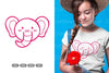Cute Elephant Head Clipart Bundle